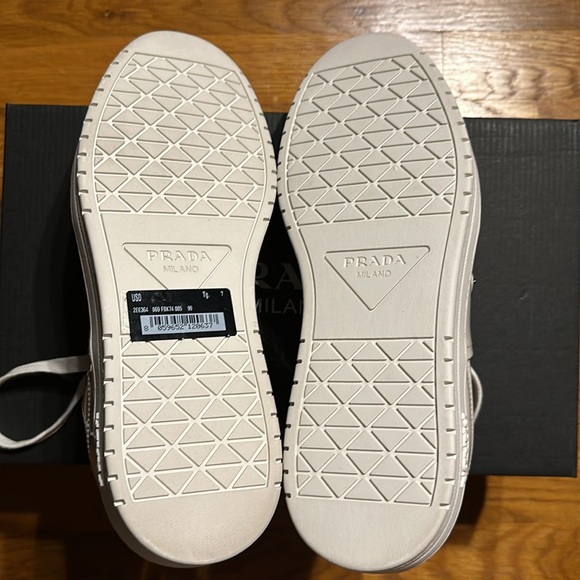 Prada - Downtown Patent Leather Sneakers - Chalk / White - Size 7 (8 US) - NEW - Picture 9 of 16